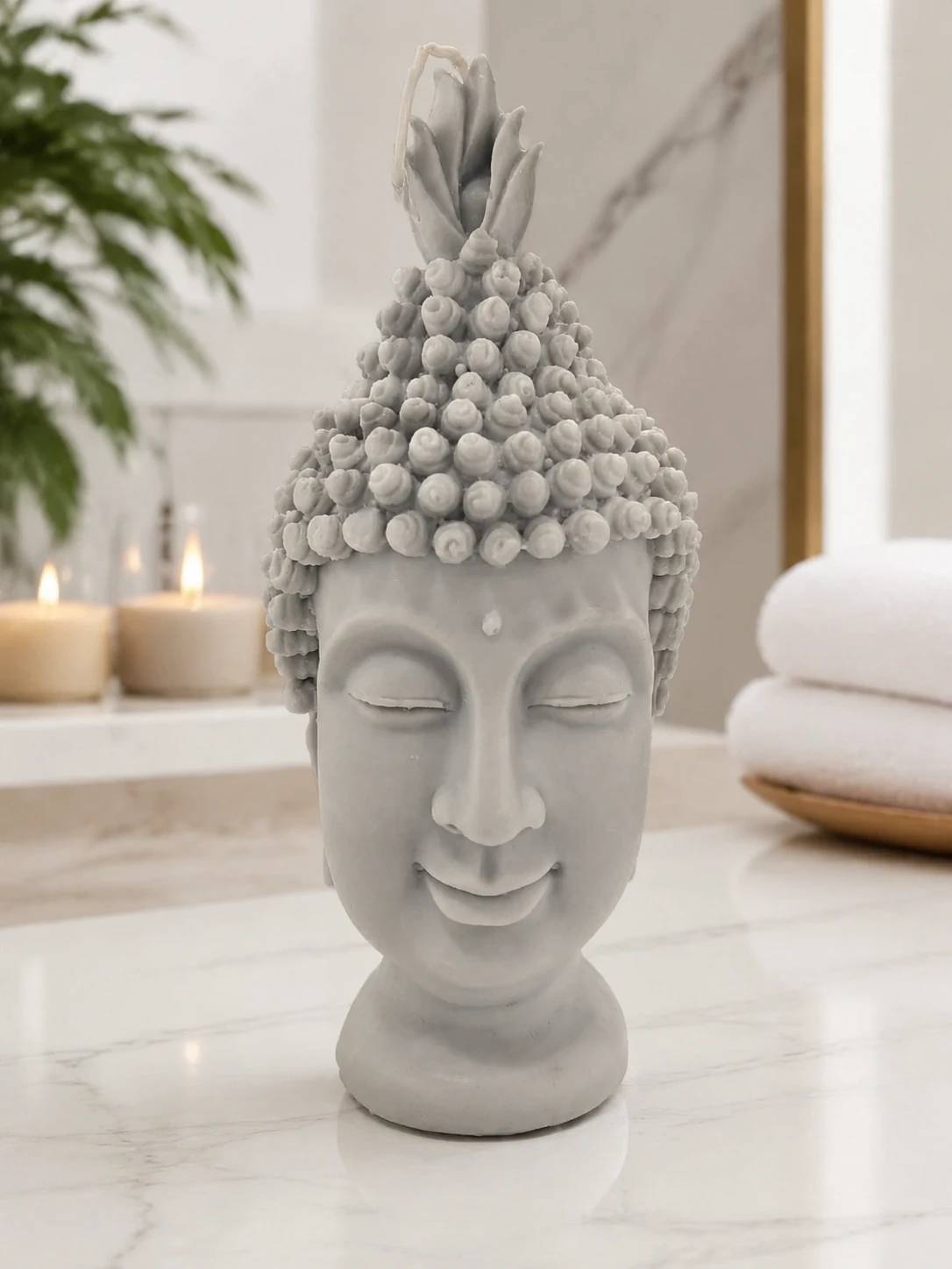 شمع دست ساز طرح بودا TINA HOME